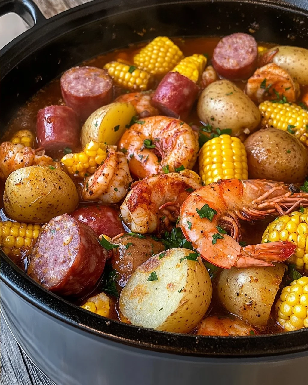 Crockpot Cajun Shrimp Boil