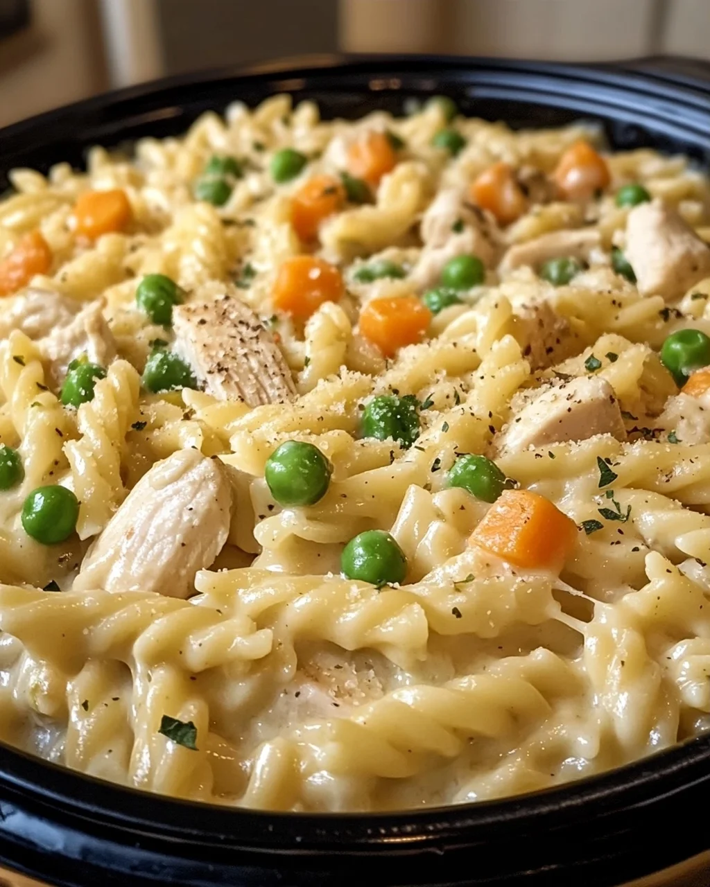 Crockpot Chicken Pot Pie Pasta