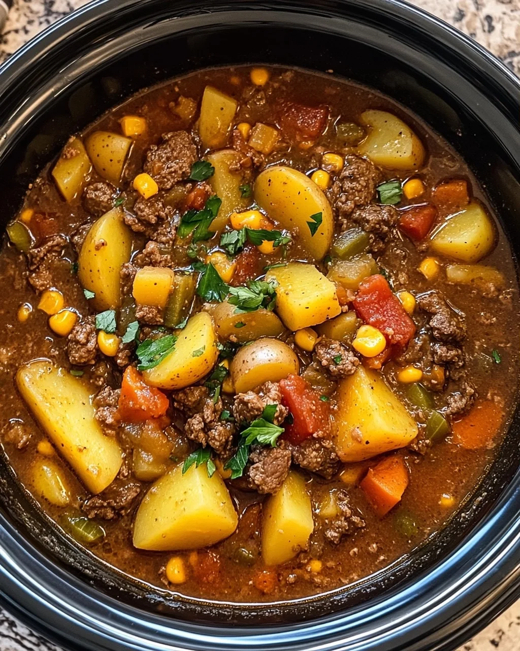 Crockpot Cowboy Potato & Beef Stew