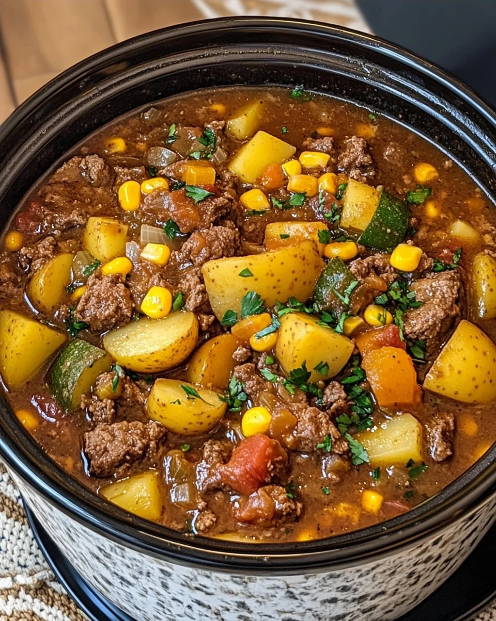 Crockpot Cowboy Potato & Beef Stew