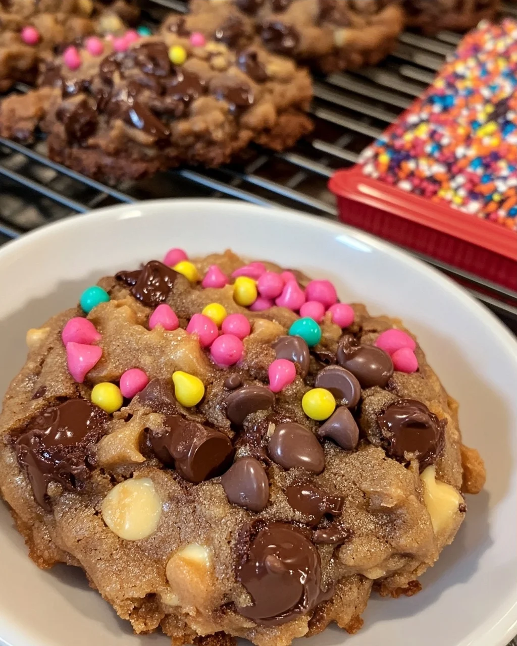 Crockpot Peanut Butter Chocolate Chip Cookies