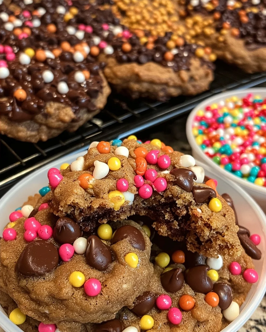 Crockpot Peanut Butter Chocolate Chip Cookies