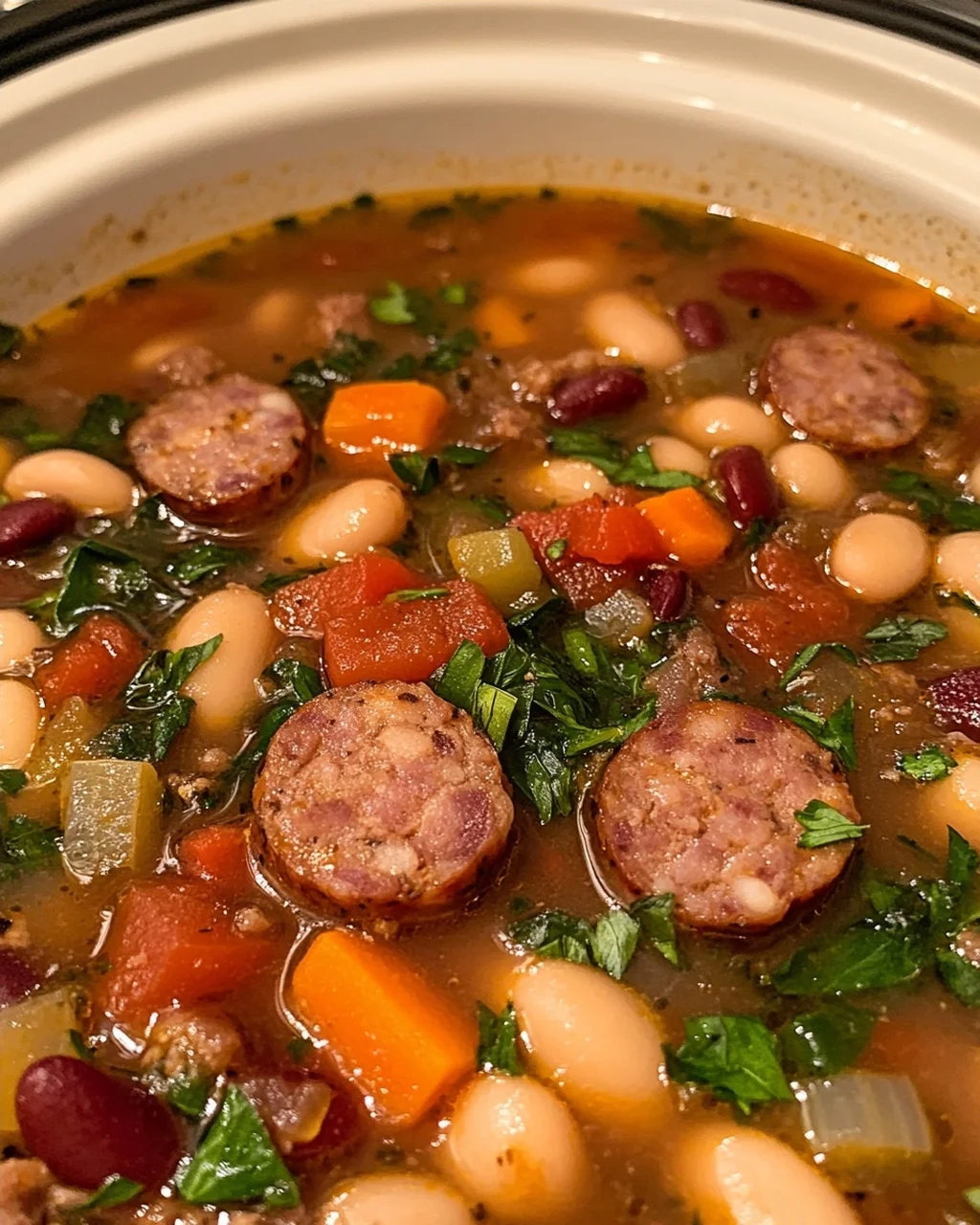 Crockpot Sausage & Bean Stew