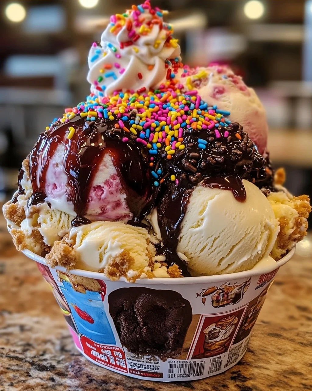 Four Flavored Ice Cream Bowls