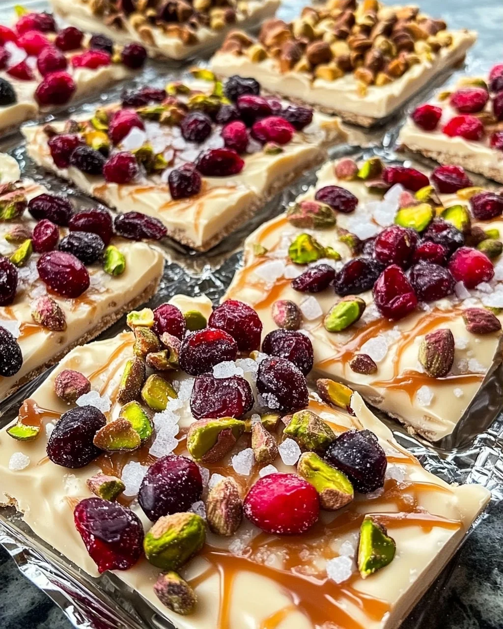 Four White Chocolate Bark Variations