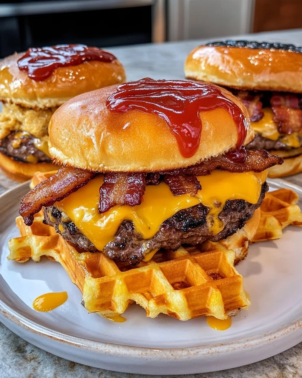 Gourmet Slider Variations with Waffles