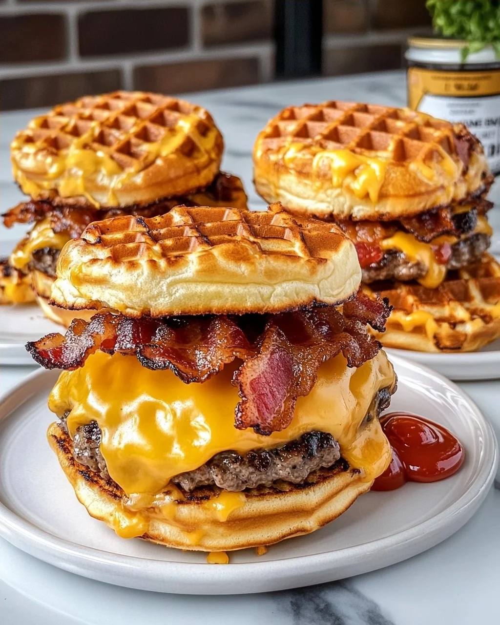 Gourmet Slider Variations with Waffles
