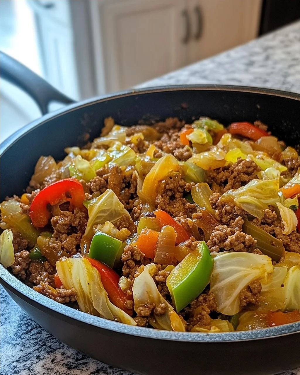 Ground Beef and Cabbage Skillet