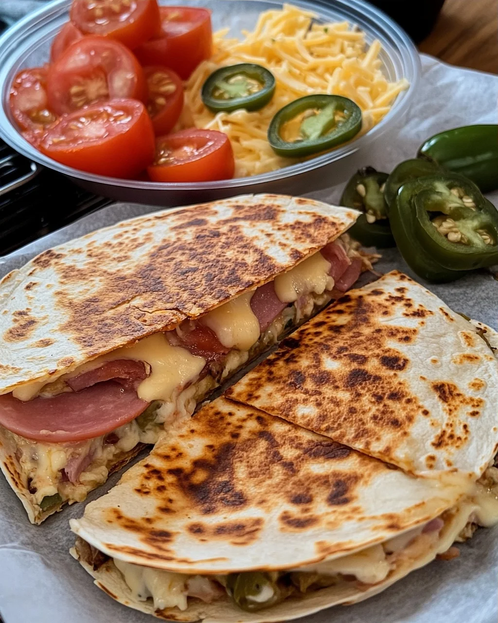 Ham and Cheese Quesadilla
