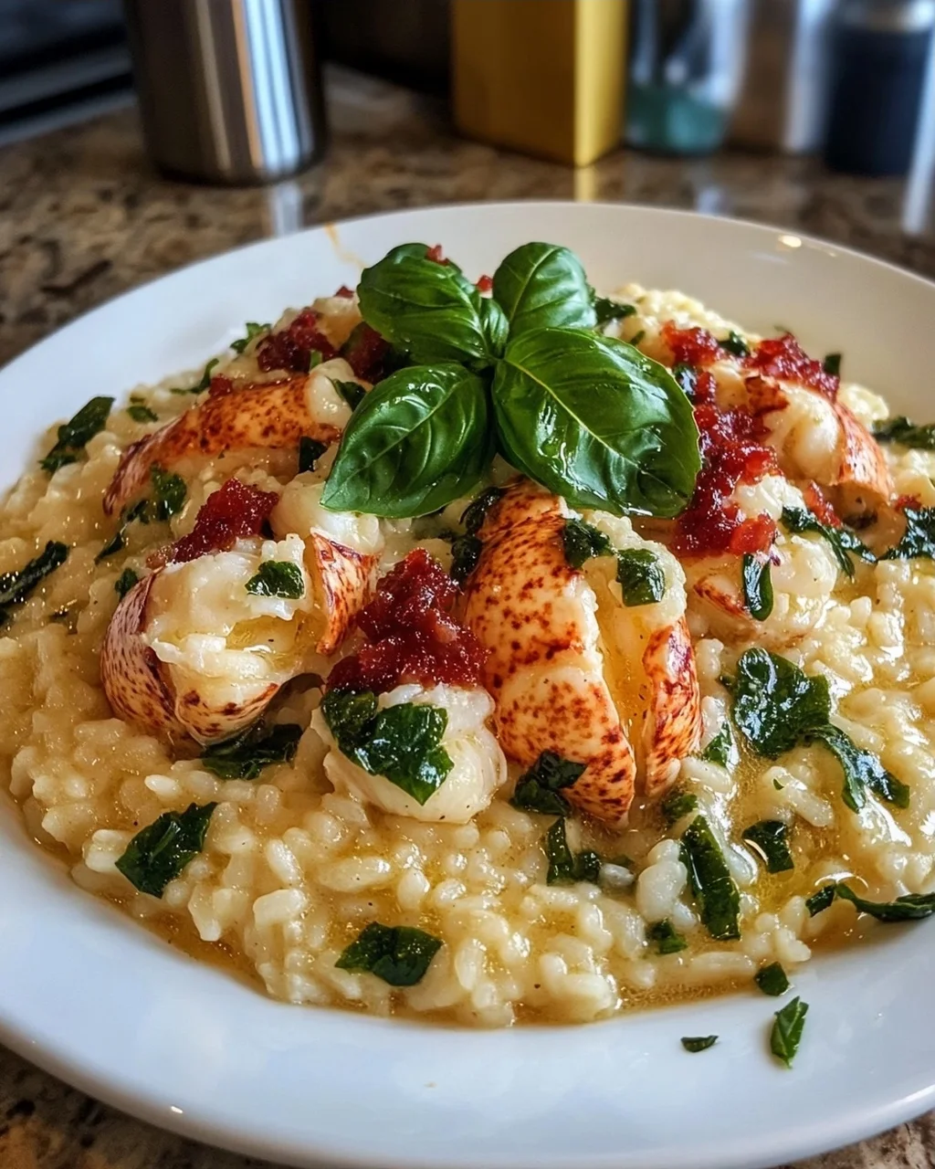 Lobster Risotto with Basil