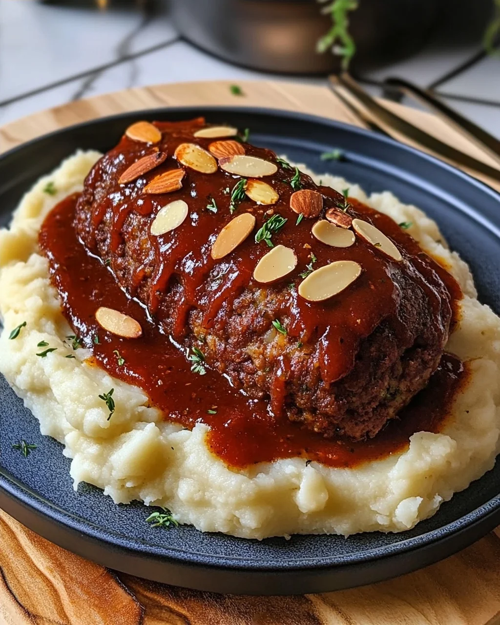 Meatloaf Hand with Mashed Potatoes