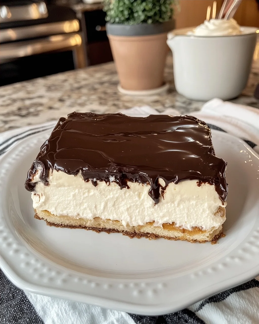 No bake eclair cake