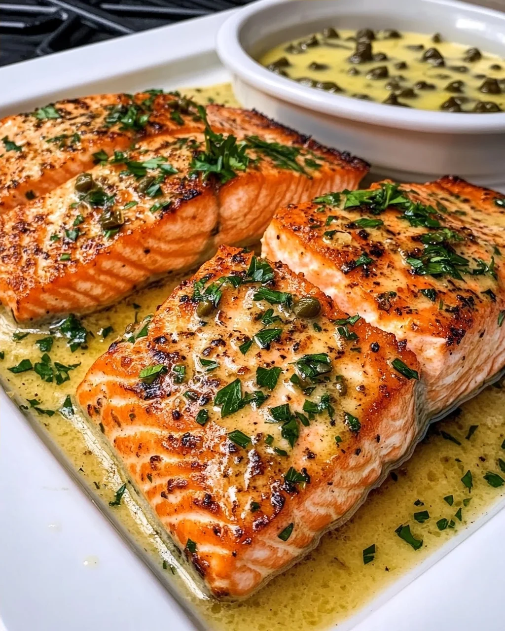 Pan-Seared Salmon with Lemon Butter Sauce