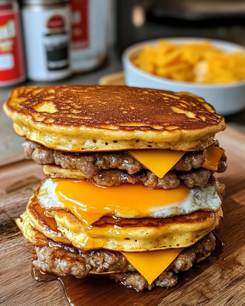 Pancake Breakfast Sandwiches