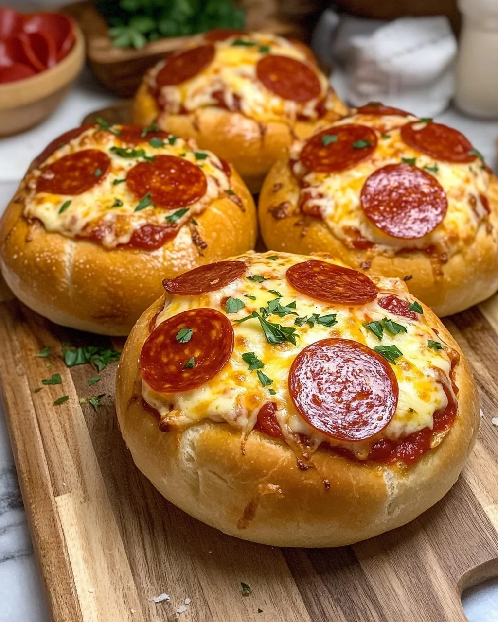 Pepperoni Bread Bowls