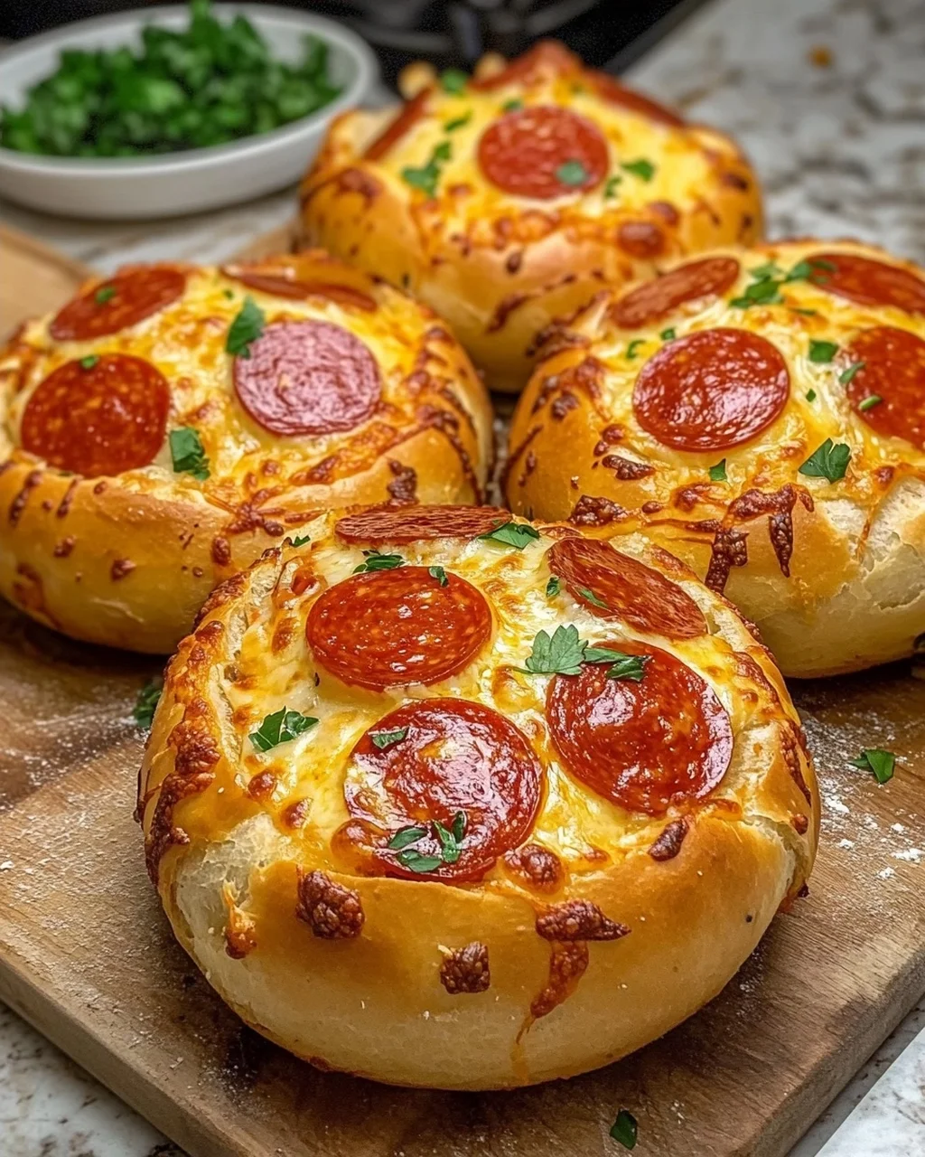 Pepperoni Bread Bowls