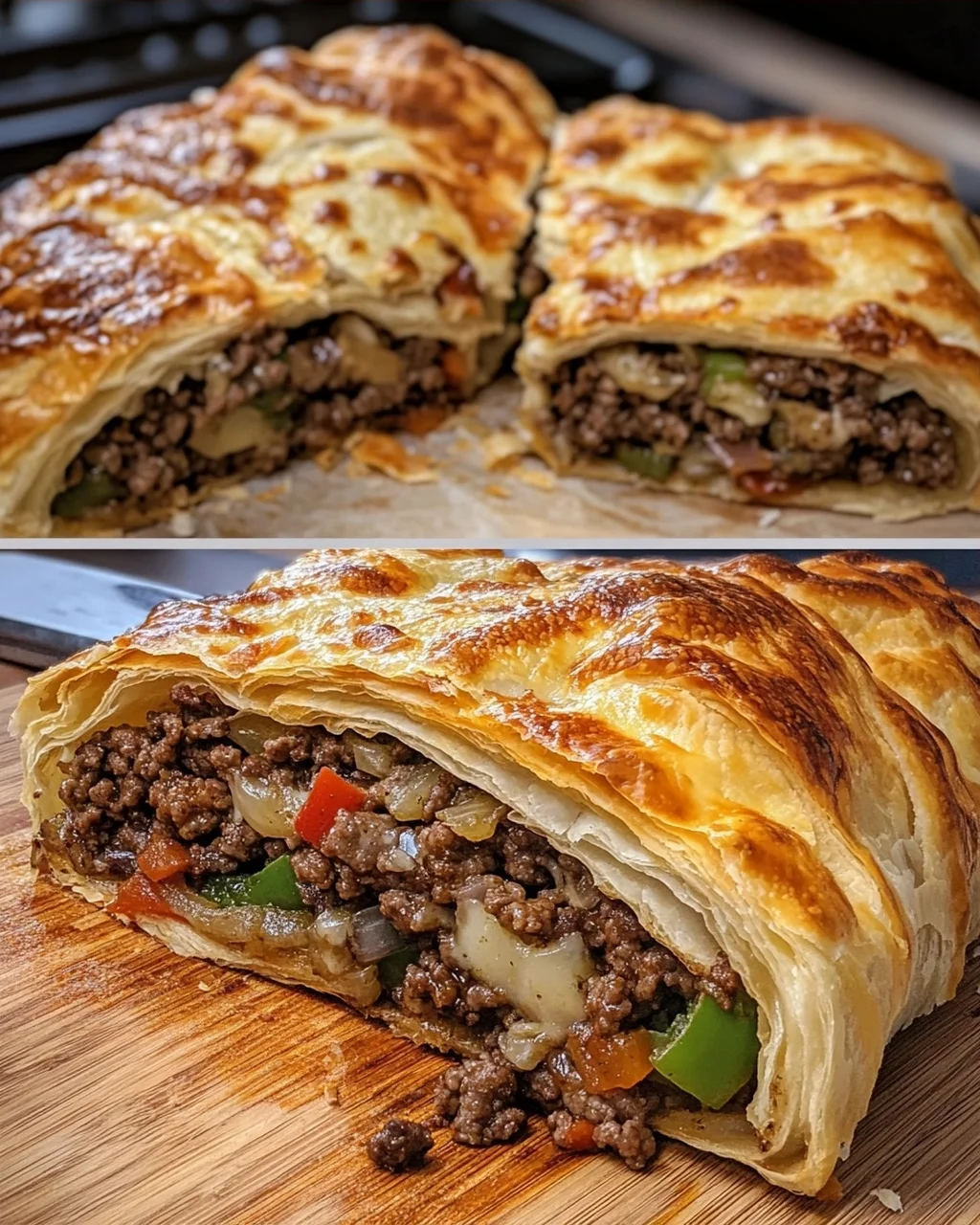 Philly Cheesesteak Puff Pastry