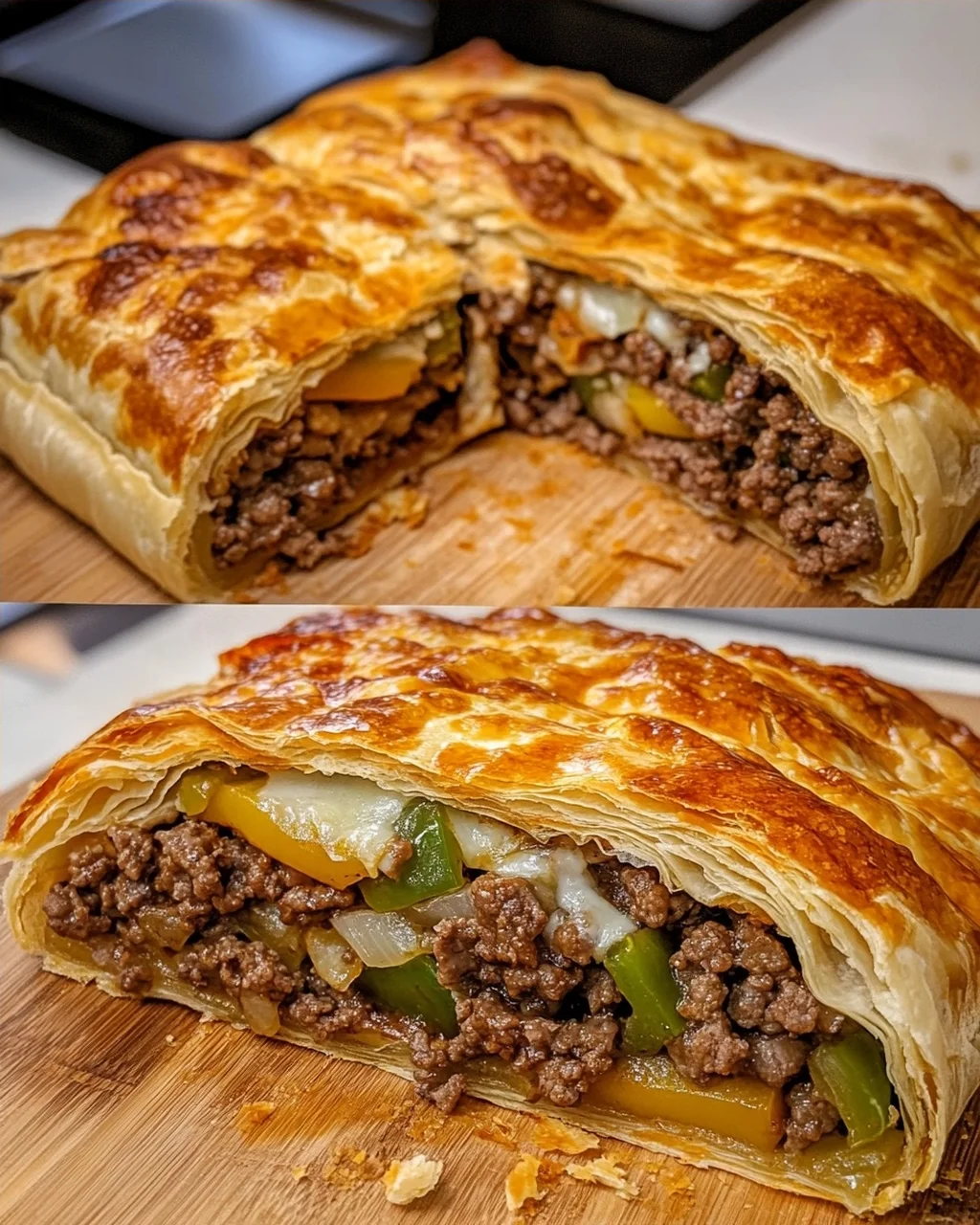 Philly Cheesesteak Puff Pastry