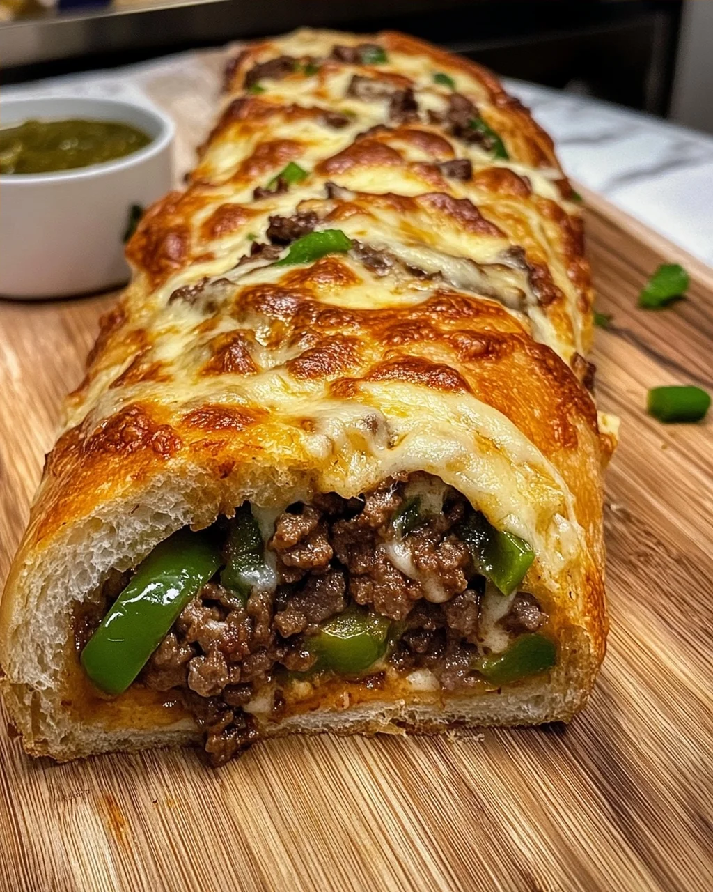 Philly Cheesesteak Stuffed Bread