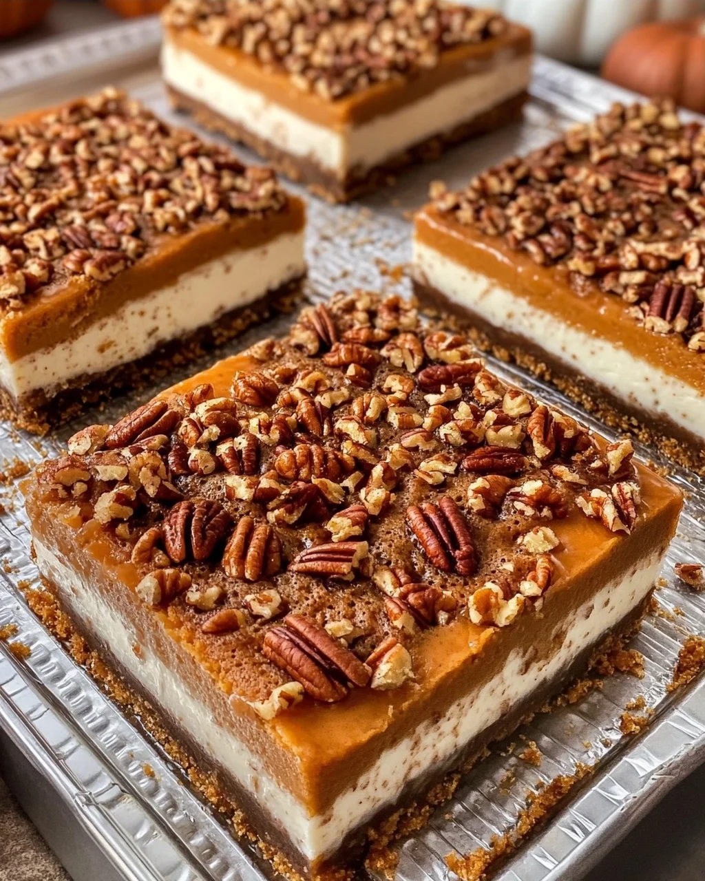 Pumpkin Cheesecake Bars