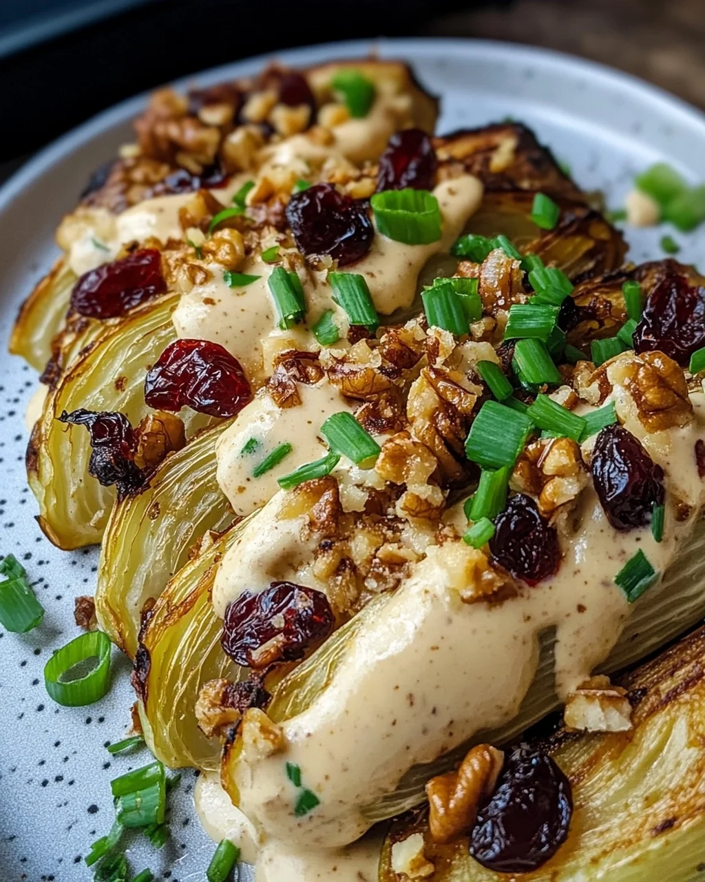 Roasted Fennel with Creamy Sauce and Walnuts