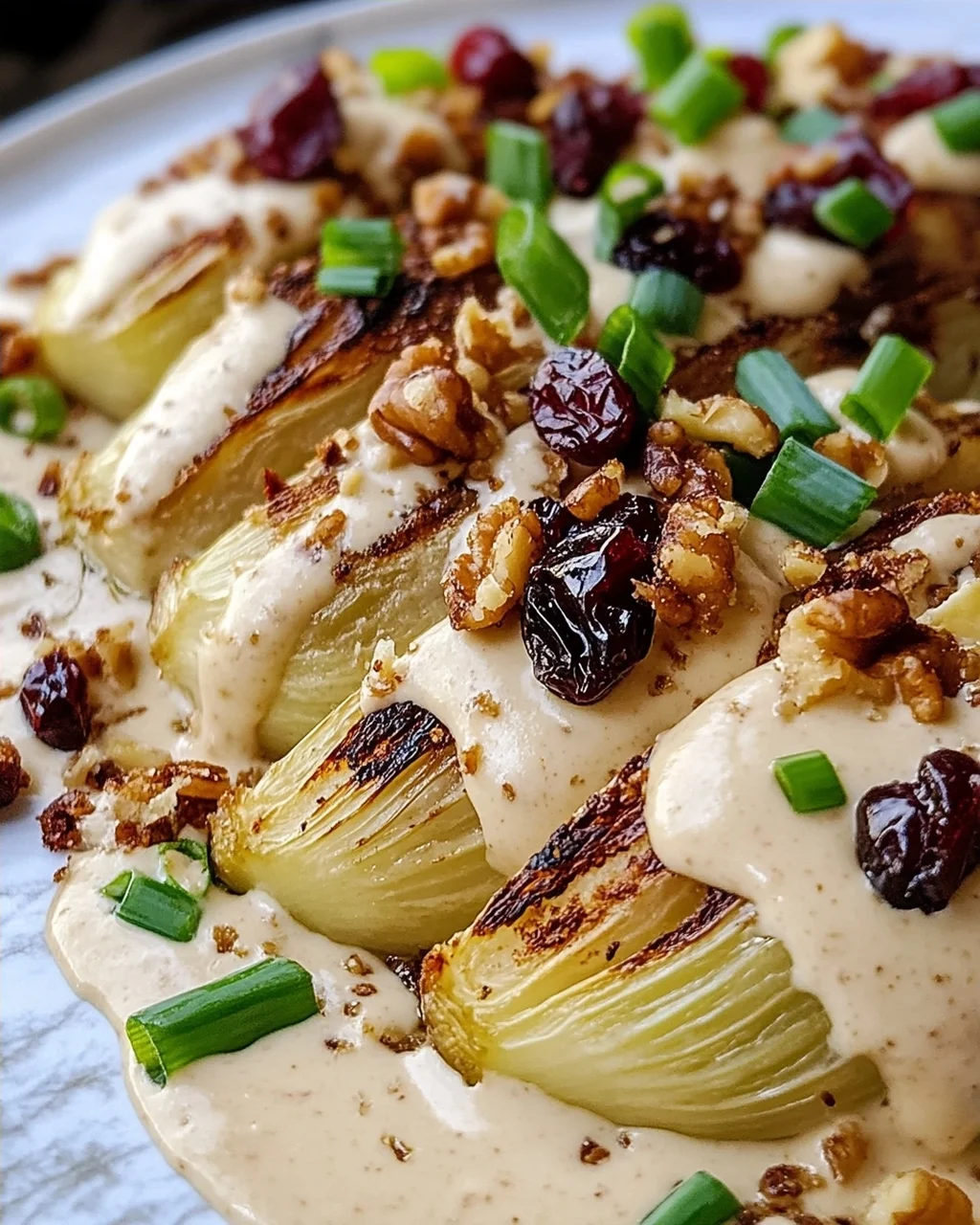 Roasted Fennel with Creamy Sauce and Walnuts