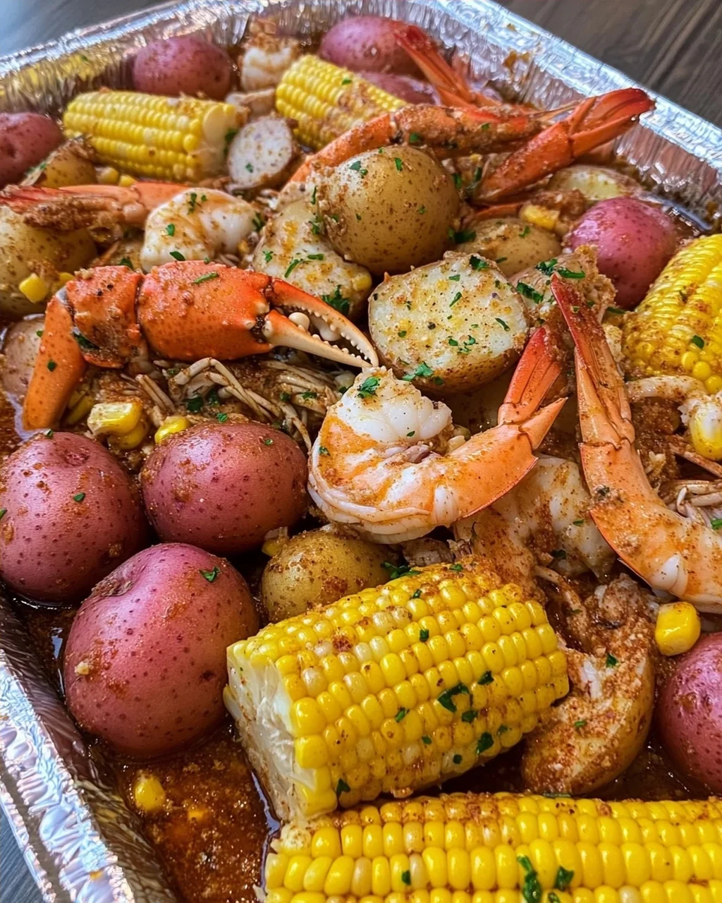 Seafood Boil with Sausage and Corn