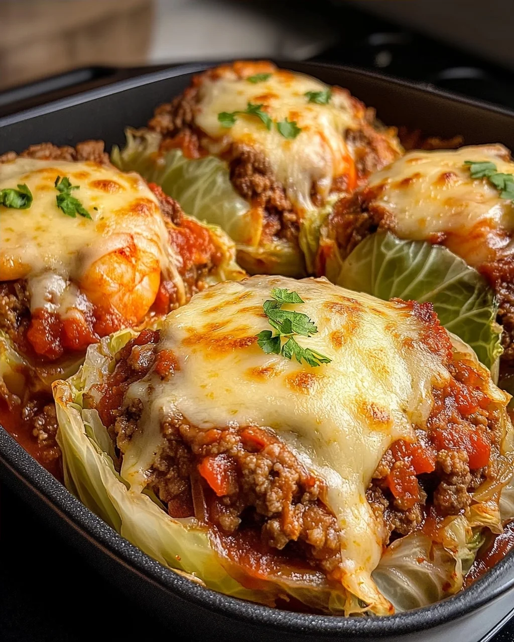 Shrimp and Beef Stuffed Cabbage Rolls