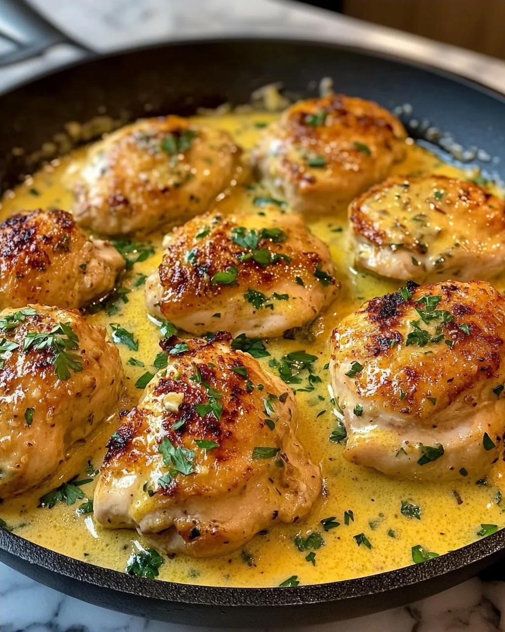 Skillet Chicken with Creamy Sauce