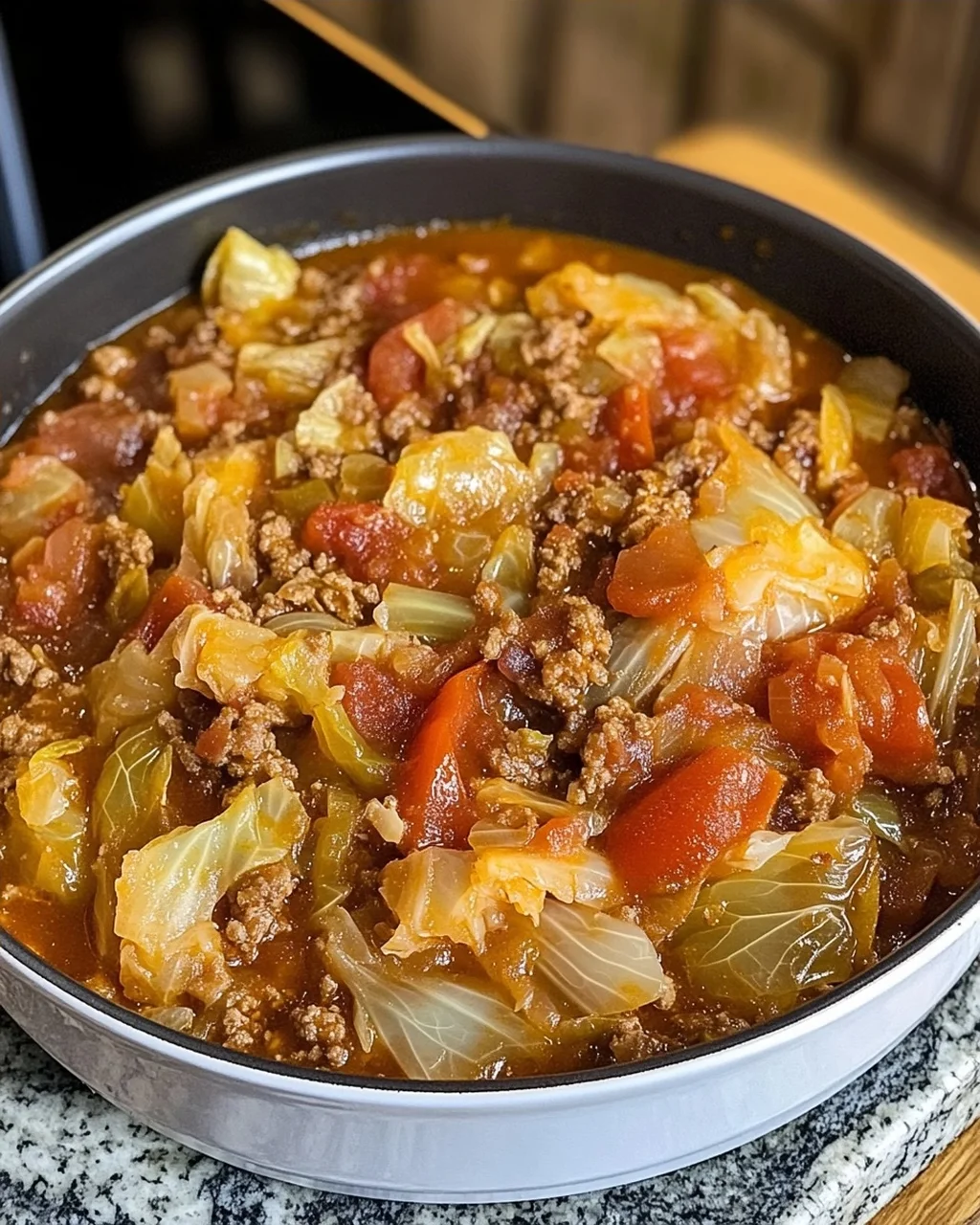 Slow Cooker Cabbage and Ground Beef Stew