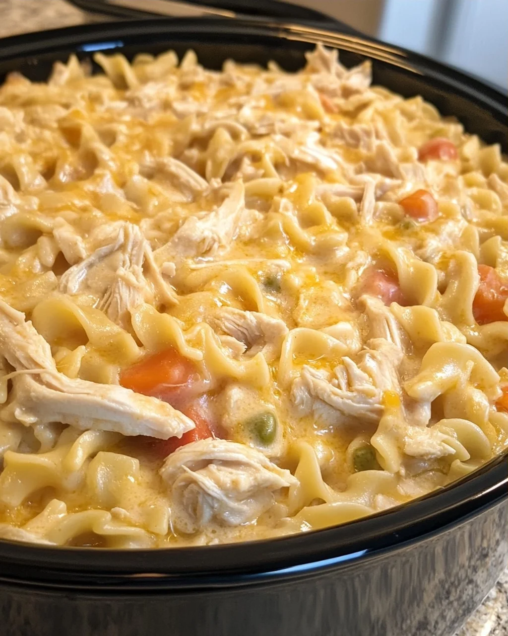 Slow Cooker Chicken Noodle Casserole