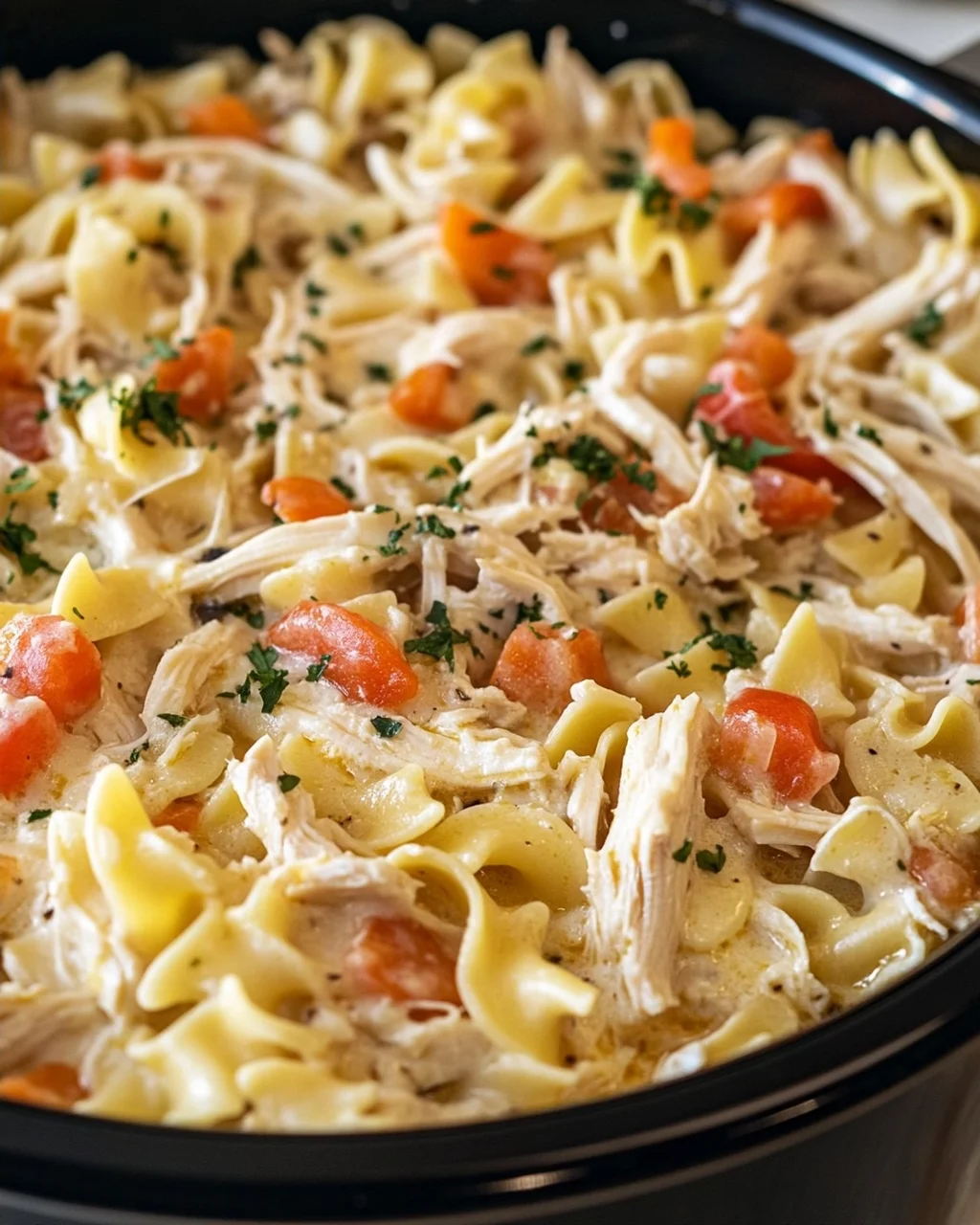 Slow Cooker Chicken Noodle Casserole