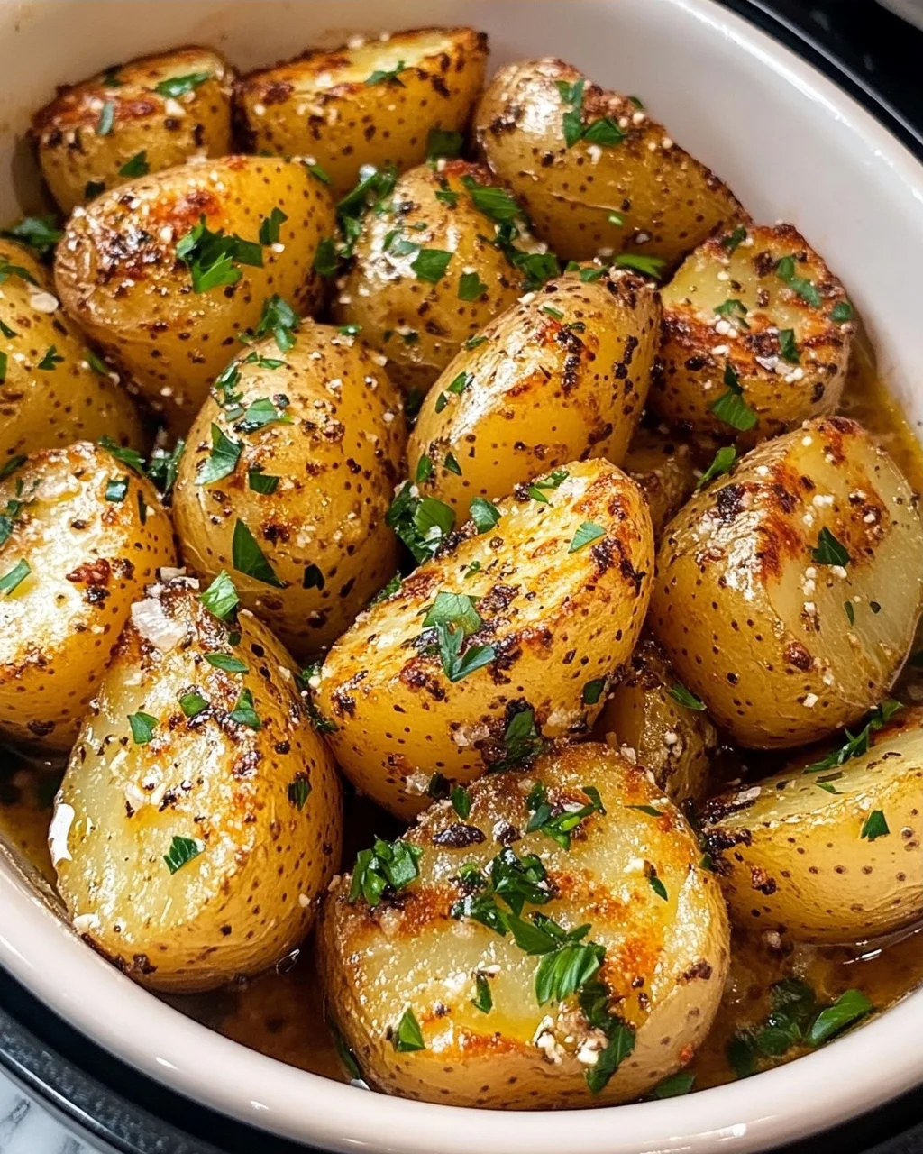 Slow Cooker Garlic Butter Potatoes
