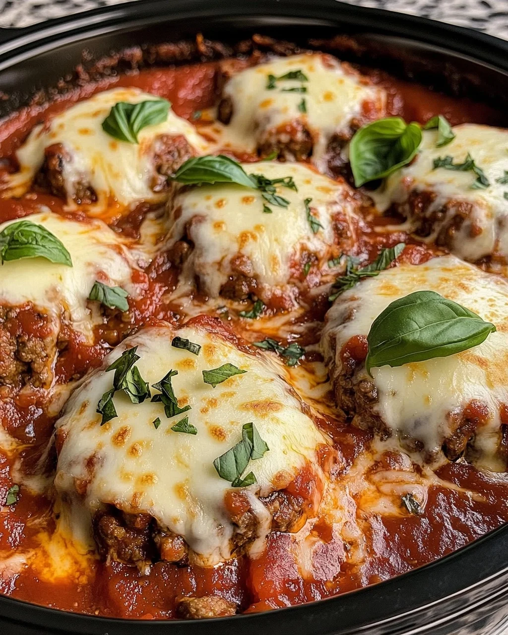 Slow Cooker Meatball Parmesan