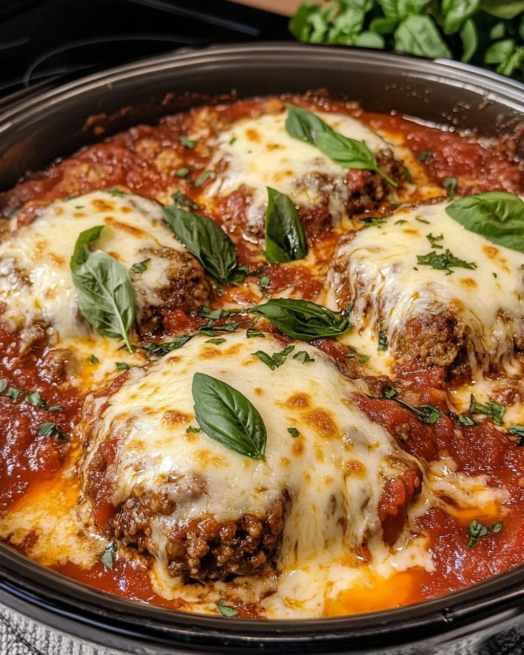 Slow Cooker Meatball Parmesan