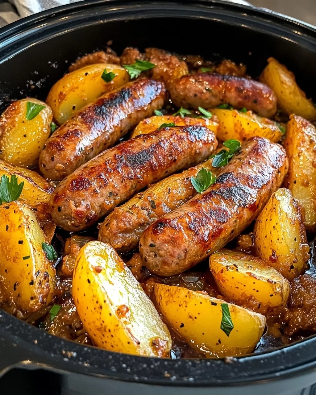 Slow Cooker Sausage and Potatoes