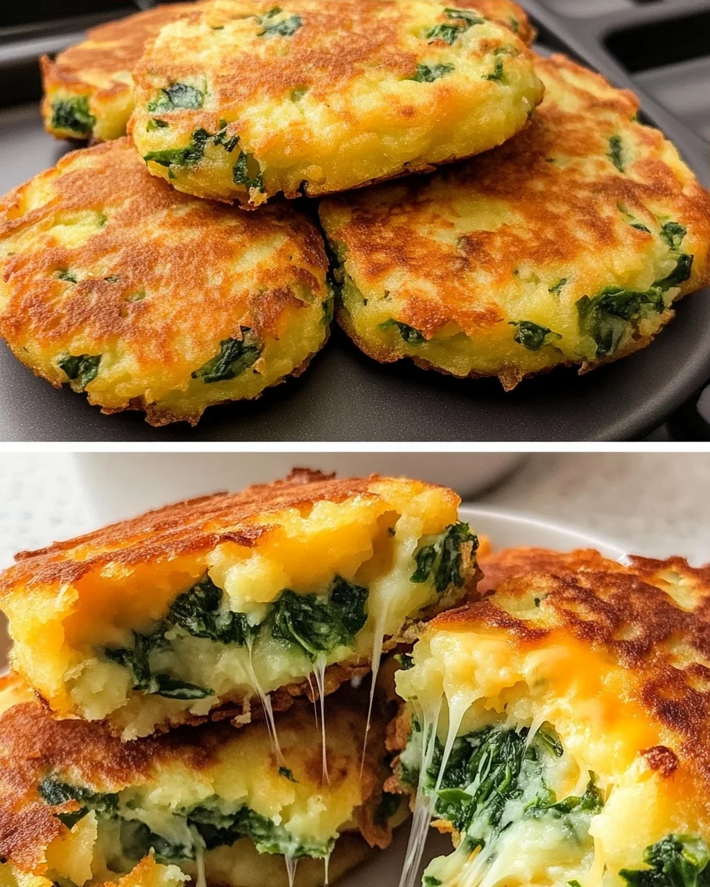 Spinach Potato Fritters