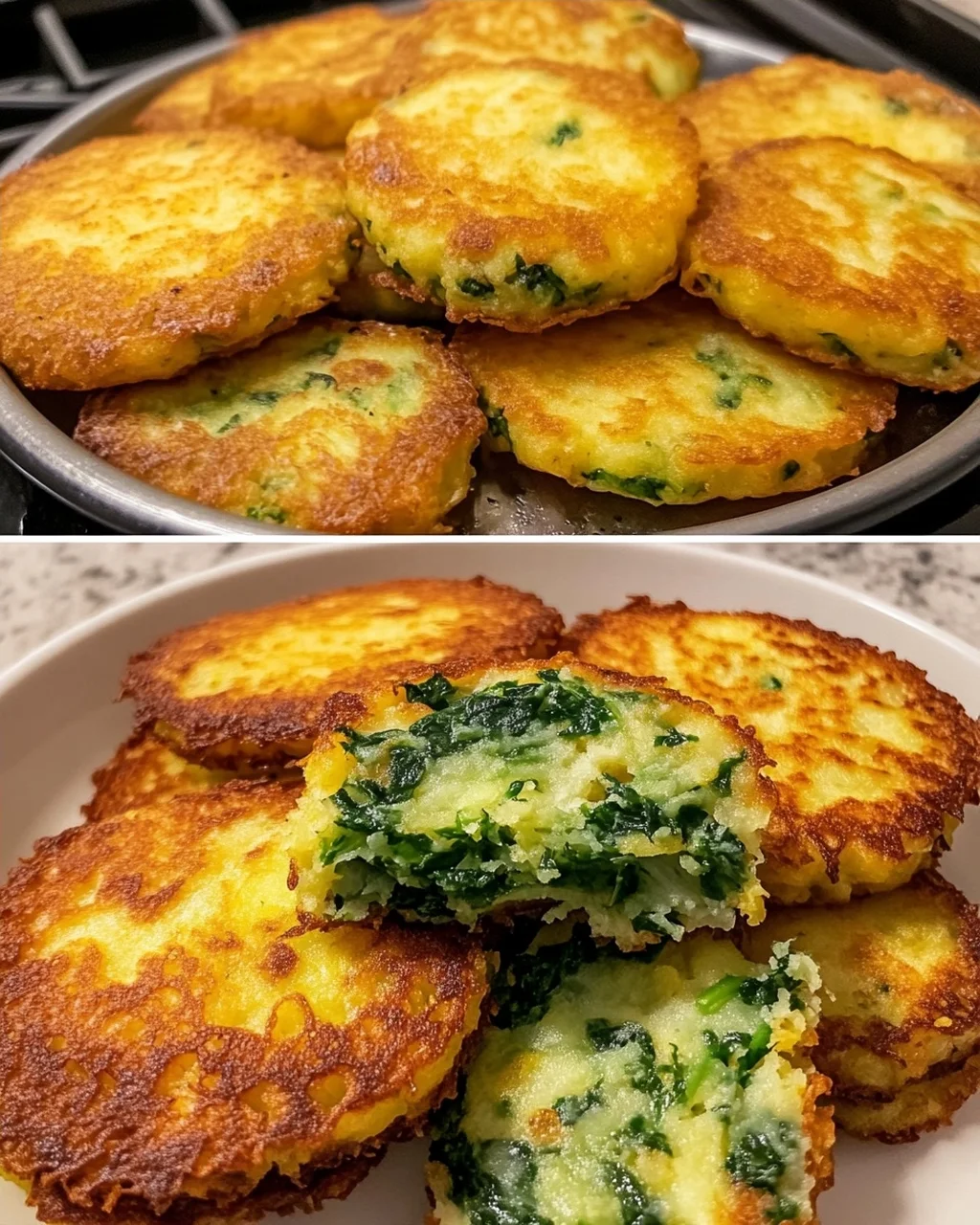 Spinach Potato Fritters