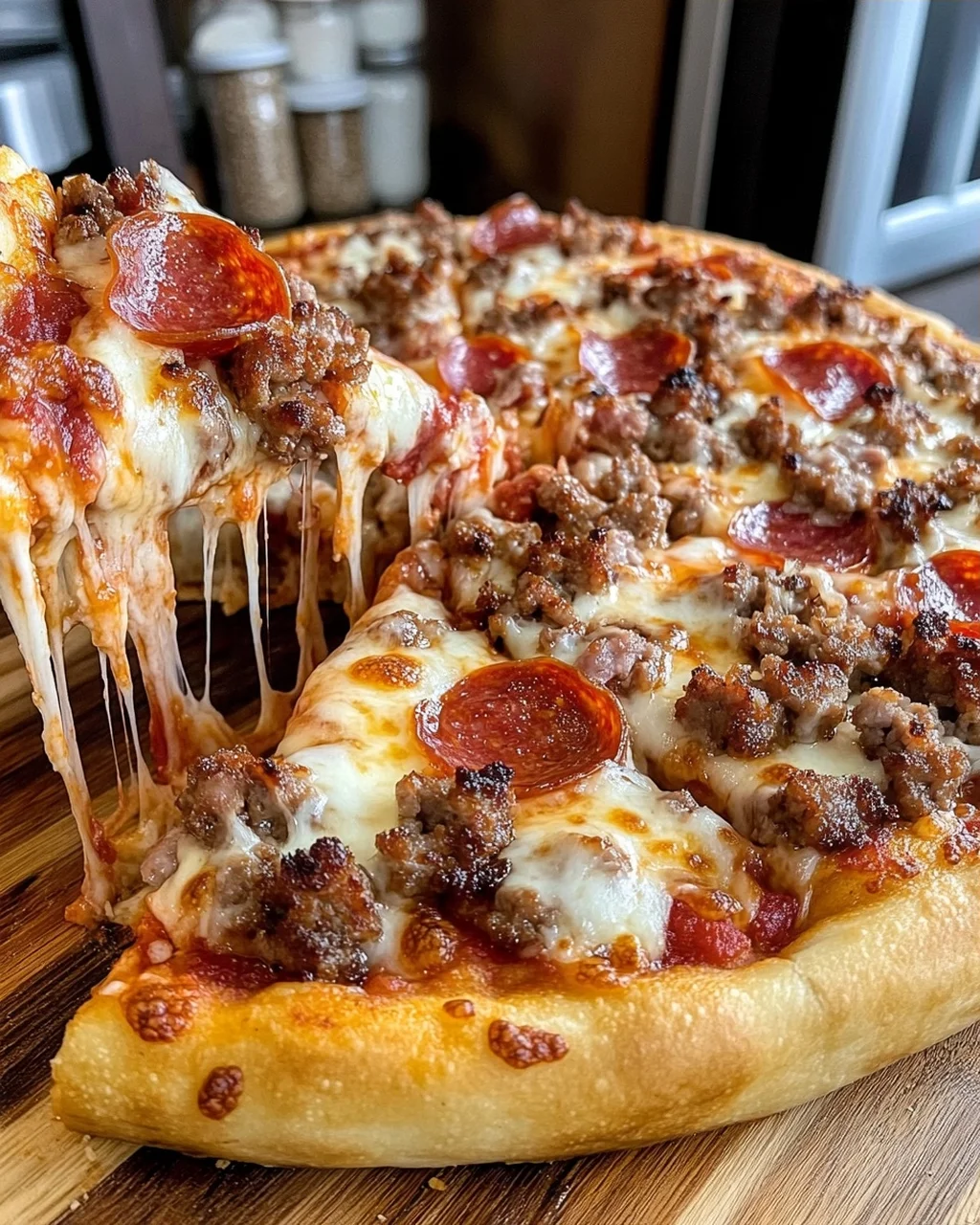 Ultimate Meat Lovers Deep Dish Pizza