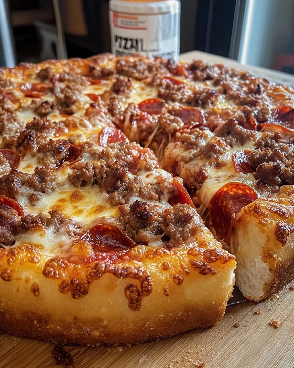 Ultimate Meat Lovers Deep Dish Pizza