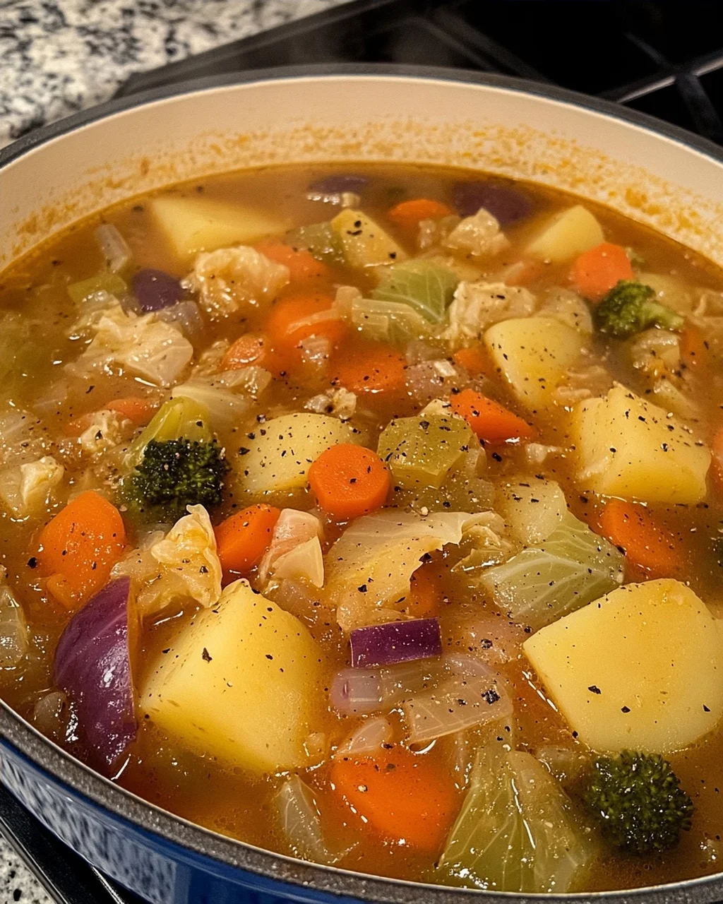 Vegetable Soup with Cabbage and Potatoes