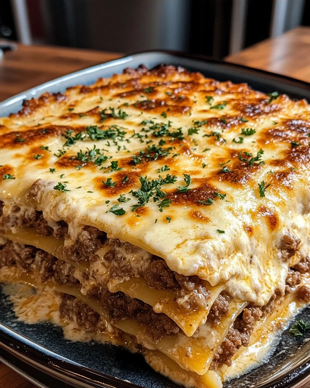 White Sauce Beef Lasagna